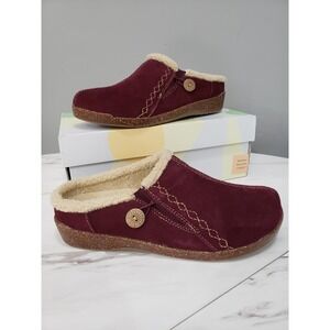 SIZE 9.5 WIDE Earth Origins Z2985* Suede Aurora Johanna Clog Slippers House Shoe